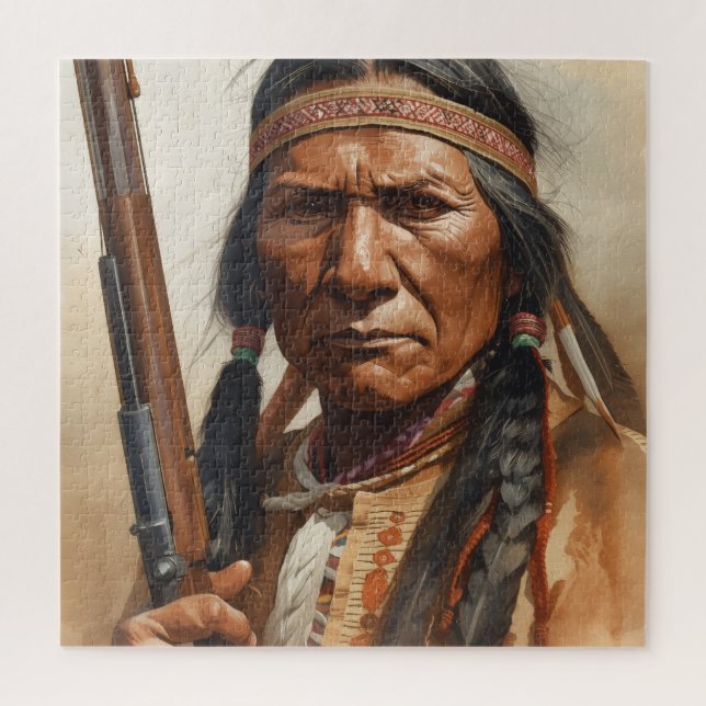 Geronimo Indian Chief Warrior Portrait (Vertikal)