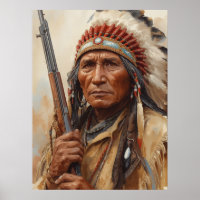 Geronimo Indianischer Häuptling Krieger Portrait
