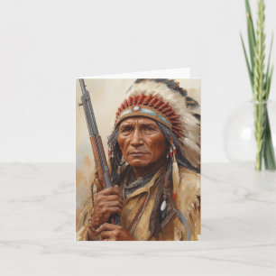 Geronimo Indianischer Häuptling Krieger Porträt Karte