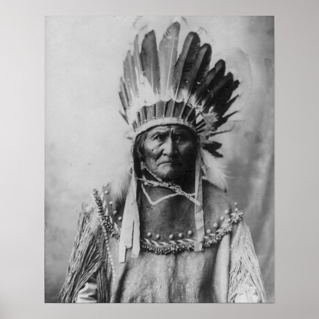 'Geronimo mit Adresse' Poster (Vorne)