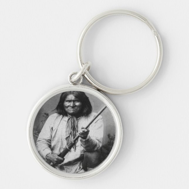 'Geronimo mit Gewehr beim Ready Schlüsselanhänger (Vorne)
