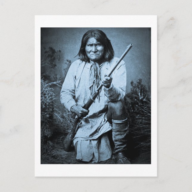 Geronimo mit Rifle 1886 Postkarte (Vorderseite)