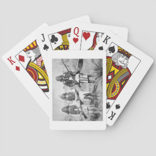 Geronimo und drei seiner Apache-Krieger, 1886 (b) Spielkarten