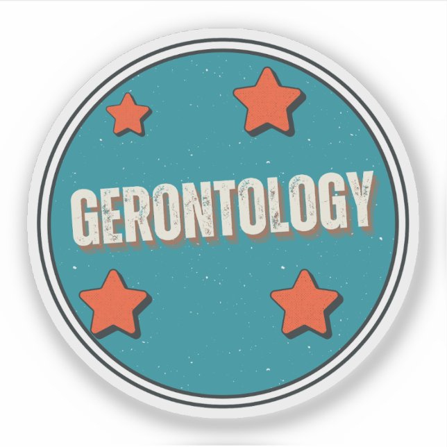 Gerontologie Aufkleber (Vorderseite)