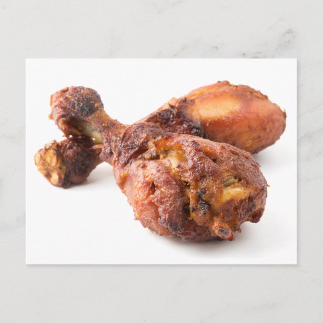 geröstete Hühnerschenkel Postkarte (Vorderseite)