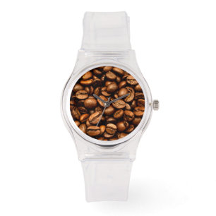 Geröstete Kaffeebohnen Armbanduhr