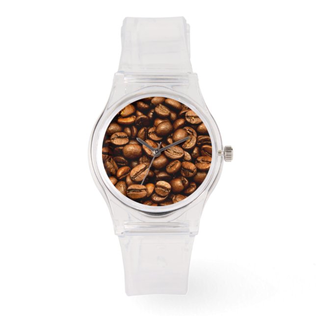 Geröstete Kaffeebohnen Armbanduhr (Vorderseite)