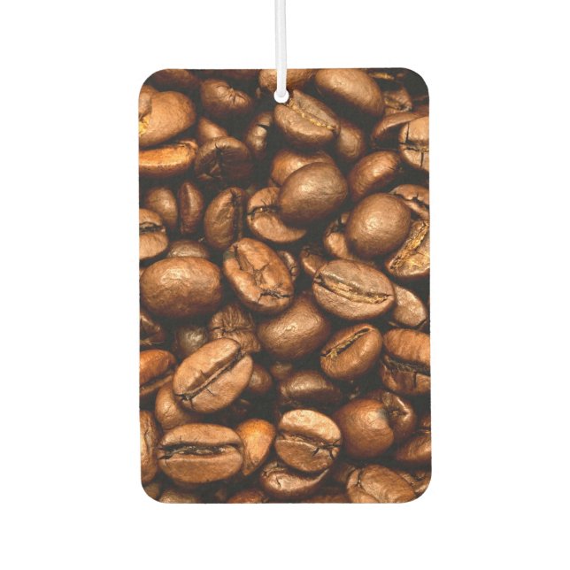 Geröstete Kaffeebohnen Autolufterfrischer (Vorderseite)