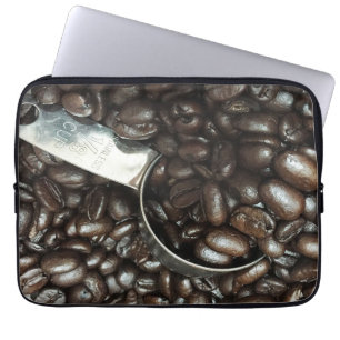 geröstete Kaffeebohnen mit Silberschottenaufnahme Laptopschutzhülle