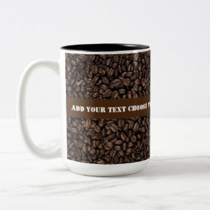 Geröstete Kaffeebohnen Zwei-Tone-Tasse Zweifarbige Tasse