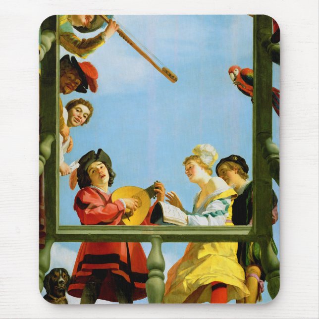 Gerrit Van Honthorst Musical Group Balcony Art Mousepad (Vorne)