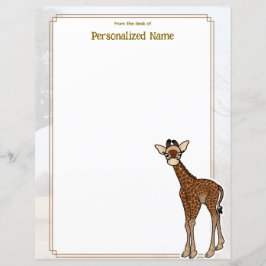 Gerry Giraffe White Paper Sheet