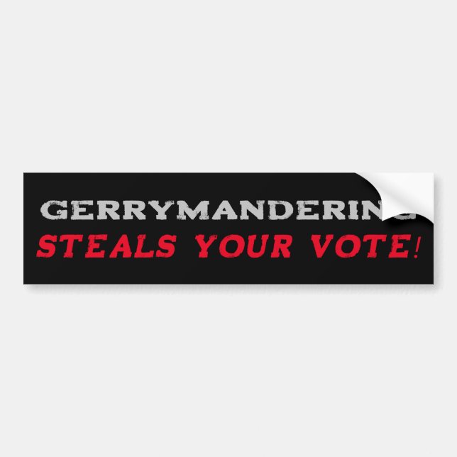 Gerrymandering Steals Your Vote Autoaufkleber (Vorne)