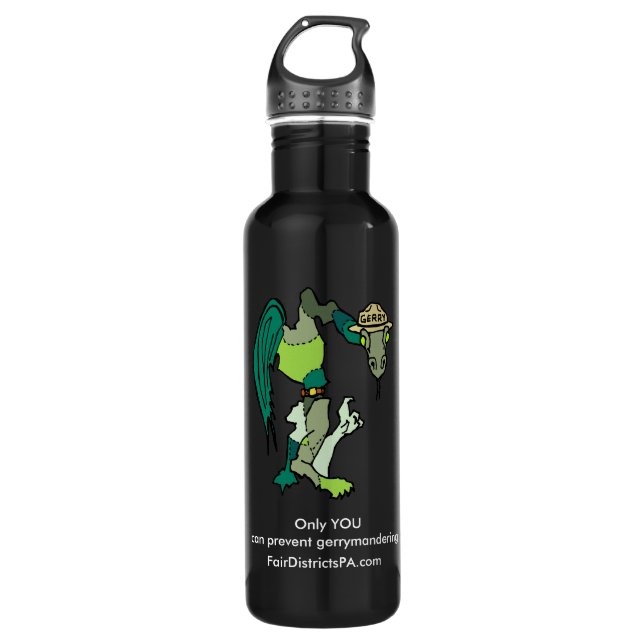 Gerrymandering Wasserflasche Edelstahlflasche (Vorderseite)