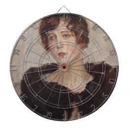 Gertie in einer Pelzmatte (von Isaac Israels) Dartscheibe