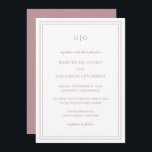 Gertrude Dusty Rose Classic Einladung<br><div class="desc">Klassische Rosa Dusty Rose Einladung mit einem schlichten und minimalen Design mit dem Monogramm oben und Ihren Veranstaltungsdetails in einem doppelten Rahmen. Die Schriftart wechseln sich zwischen einem eleganten Drehbuch,  einer klassischen Serife und minimalistischen serifenlosen Schriftart ab. Diese Einladung ist ideal für eine feierliche Hochzeit.</div>
