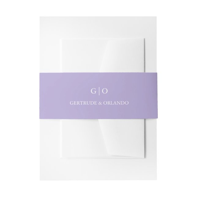 Gertrude Lavender Classic Einladungsbanderole (Vorderseite Beispiel)