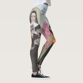 Gertrude Patron St of Cats Aquarelle Leggings