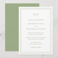 Gertrude Sage Green Classic Hochzeit