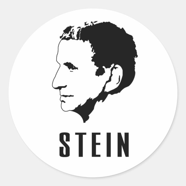 Gertrude Stein Runder Aufkleber (Vorderseite)