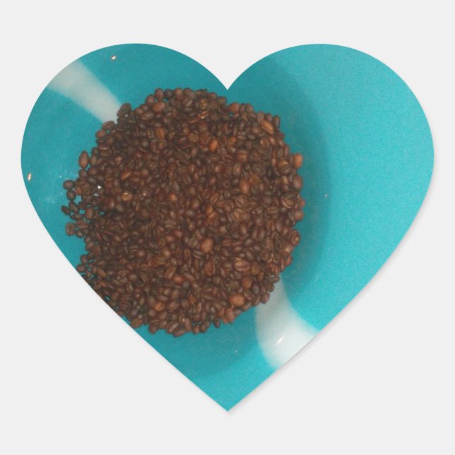 Geruch nach Kaffee Herz-Aufkleber (Vorderseite)
