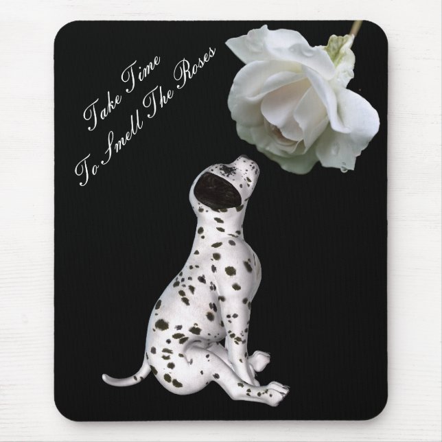 Geruch-Rosen-Welpen-Rose Inspirational Mousepad (Vorne)