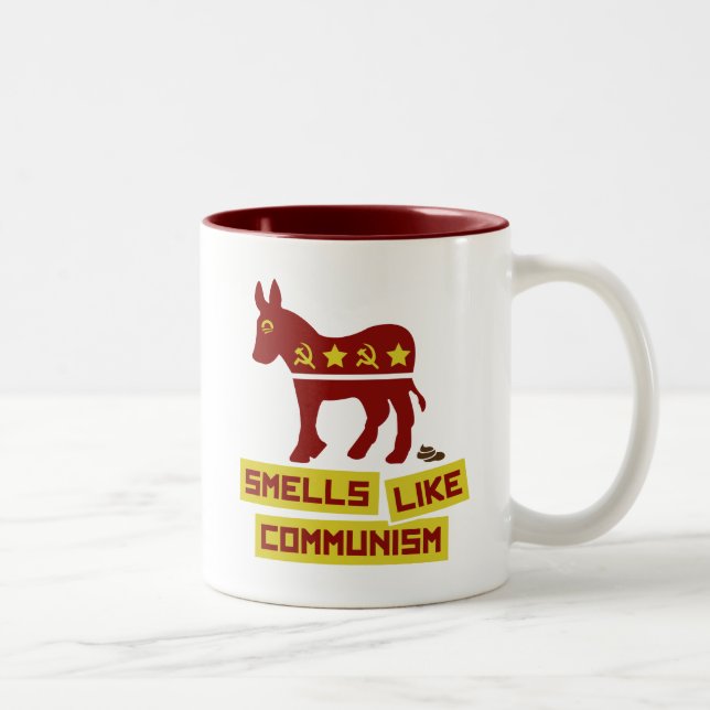 Geruche mögen Kommunismus Zweifarbige Tasse (Rechts)
