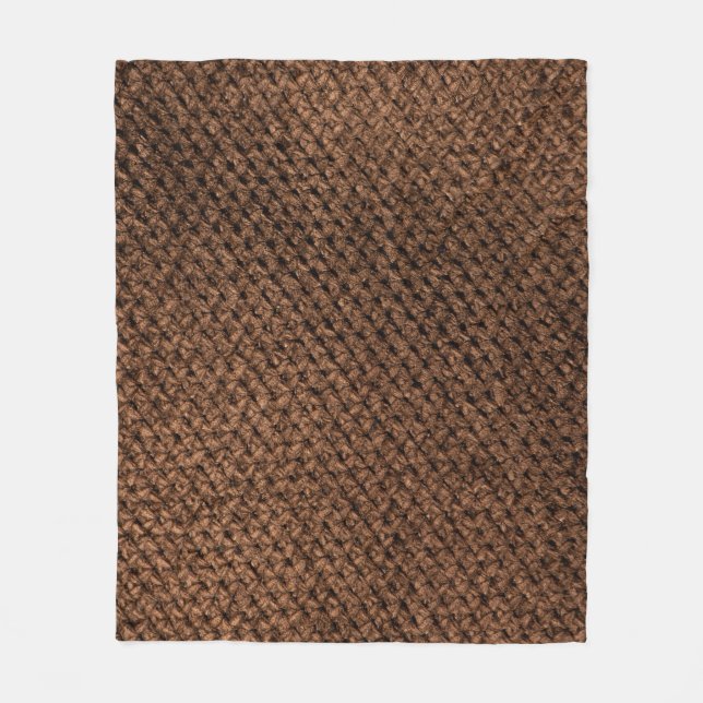 Gerüchte Stoffe: Dunkelbraune Elegance Fleecedecke (Vorderseite)