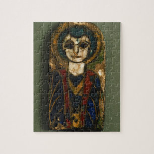Gerundete Plakette, Christus oder ein Heiliges