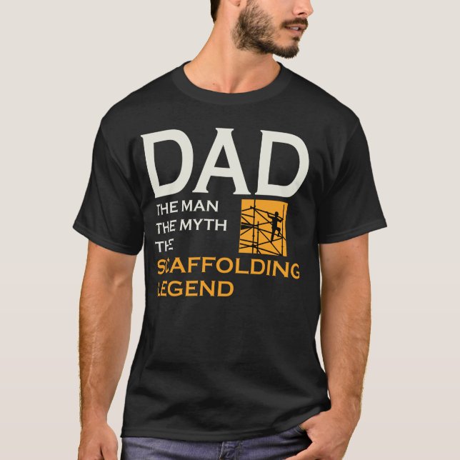 Gerüst bauende Gerüste Vater Vater Vater T-Shirt (Vorderseite)