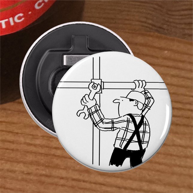 Gerüst mit Gerüst. Bauarbeiter Flaschenöffner (Von Creator hochgeladen)