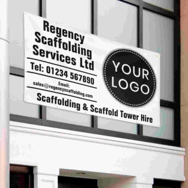 Gerüstbau & Gerüstvermietung Banner mit Ihrem Logo (Von Creator hochgeladen)