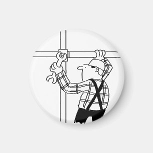 Gerüstbauer mit Gerüst Magnet