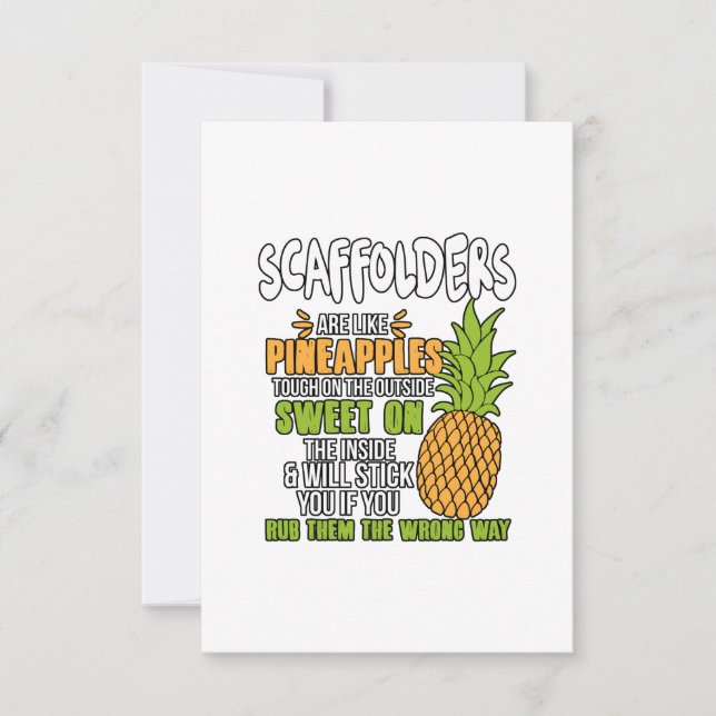Gerüste sind wie Ananas. Karte (Vorderseite)