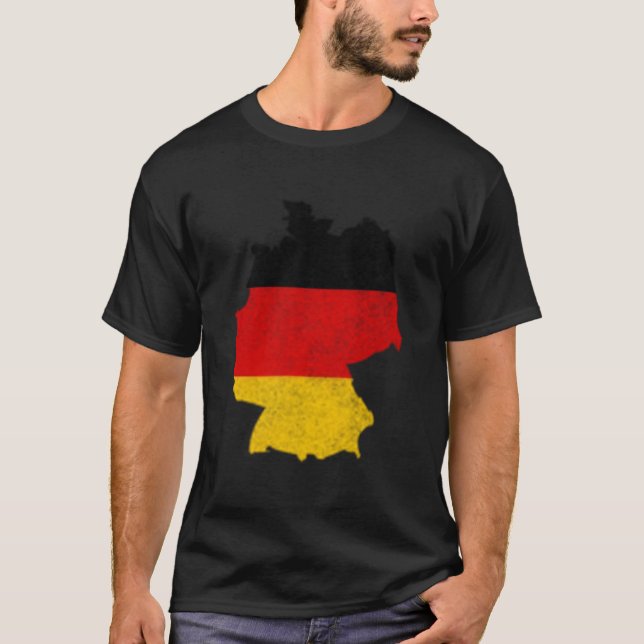 Gery Country With Ger Flag Distressed T-Shirt (Vorderseite)