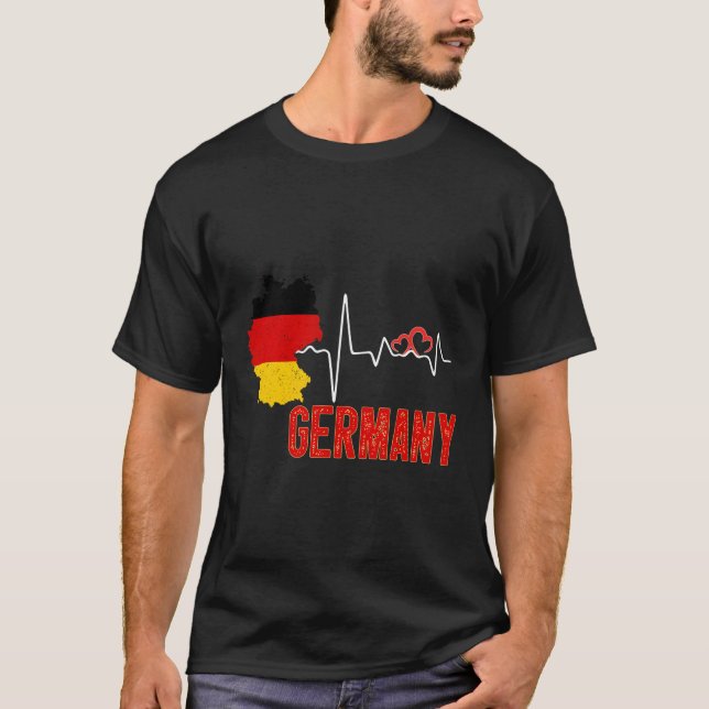 Gery Flag Map Hebeat für Ger Pride T-Shirt (Vorderseite)
