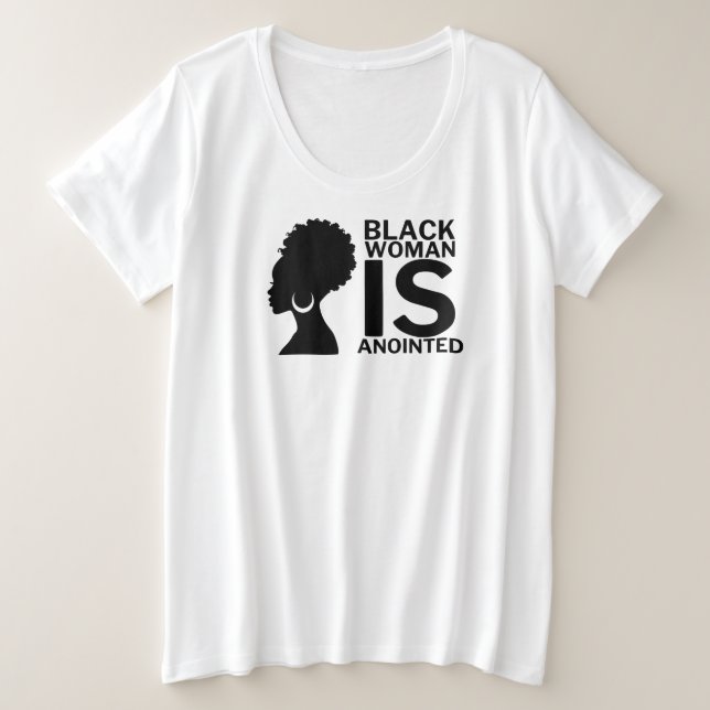 Gesalbte Große Größe T-Shirt (Design vorne)