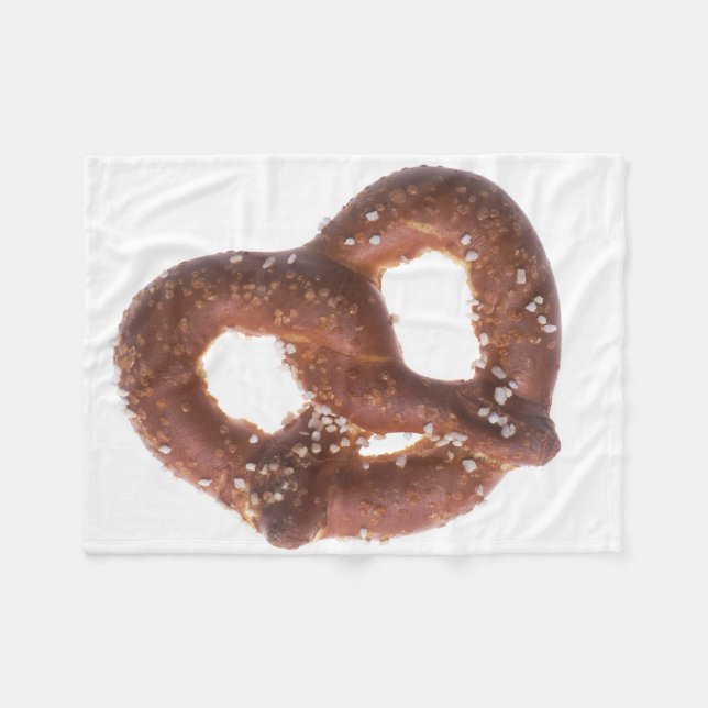 Gesalzene Brezel Fleecedecke (Vorderseite (Horizontal))