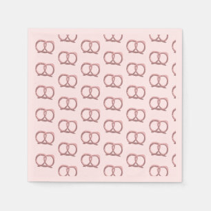 Gesalzene Pretzel-Drehmuster-Party-Pink Serviette