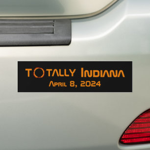 Gesamt Indiana 2024 Solar Eclipse Autoaufkleber