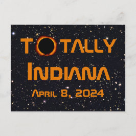 Gesamt Indiana 2024 Solar Eclipse Postkarte