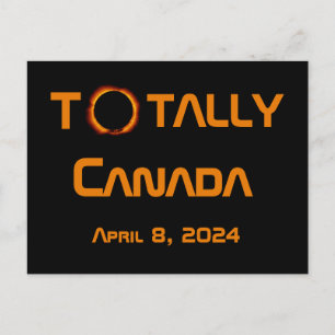 Gesamt Kanada 2024 Solar Eclipse Postkarte