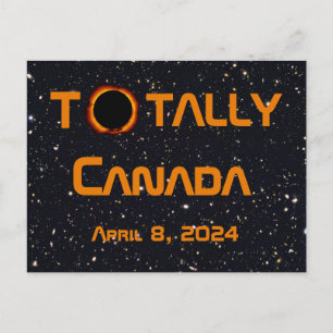 Gesamt Kanada 2024 Solar Eclipse Postkarte