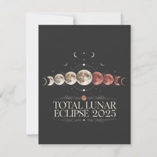 Gesamt Lunar Eclipse 2025 Astronomie NordwestUSA Feiertagskarte