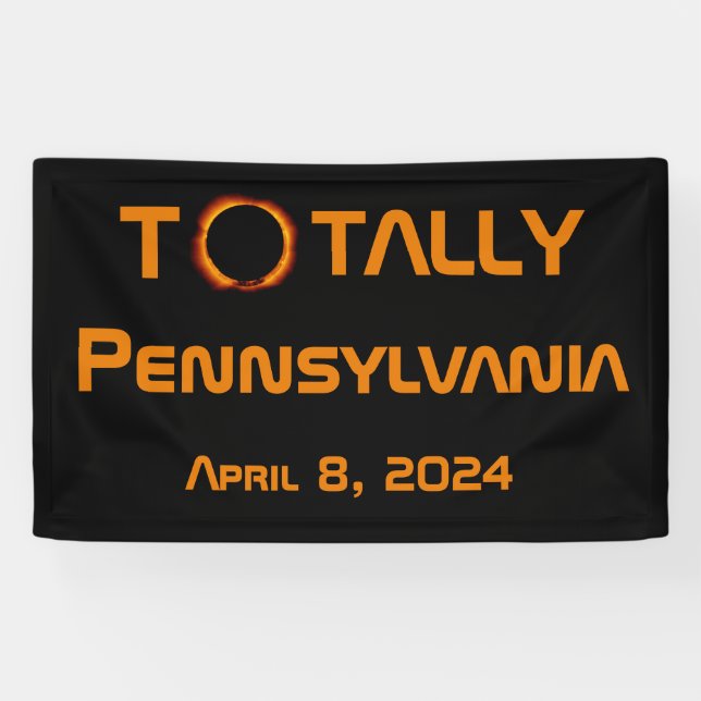 Gesamt Pennsylvania 2024 Solar Eclipse Banner (Horizontal)