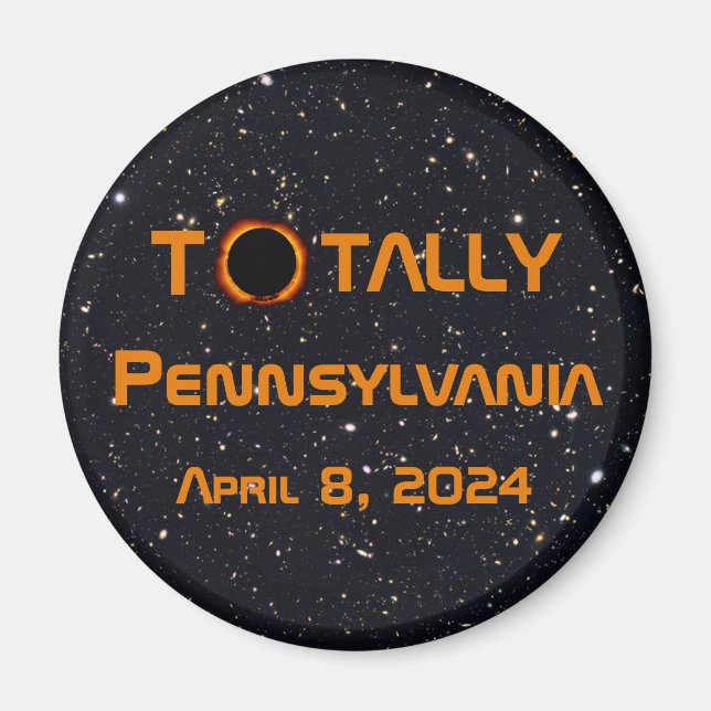 Gesamt Pennsylvania 2024 Solar Eclipse Magnet (Vorne)