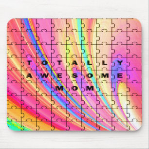 Gesamt Phantastische Mama Rosa Swirl Puzzle Design Mousepad
