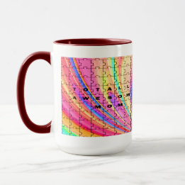 Gesamt Phantastische Mama Rosa Swirl Puzzle Design Tasse