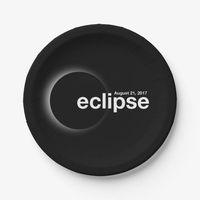 Gesamt Solar 2017 Eclipse Pappteller (Vorderseite)