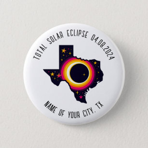 Gesamt Solar Eclipse 0408 2024 Texas Custom City Button